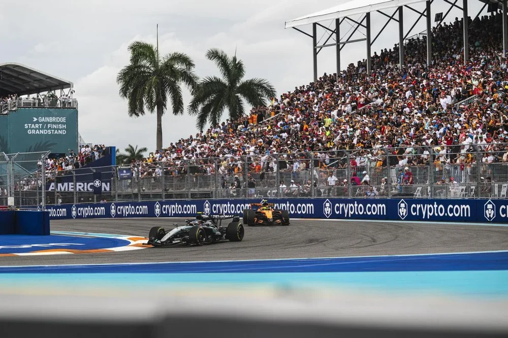 Acción durante el GP de Miami de F1