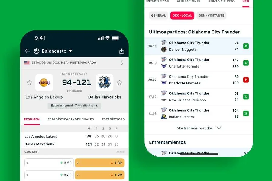 Resultados de partidos